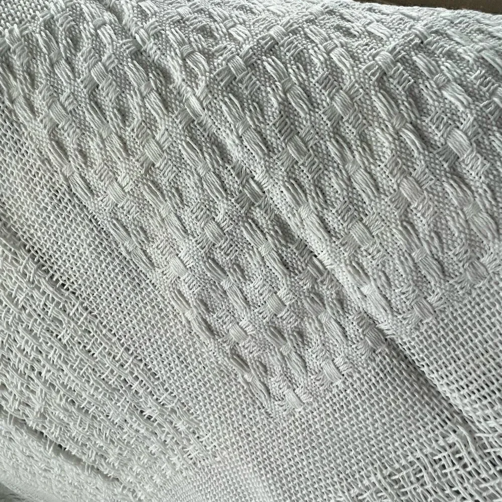 Throw Blanket In Off White tassels decor NWOT
